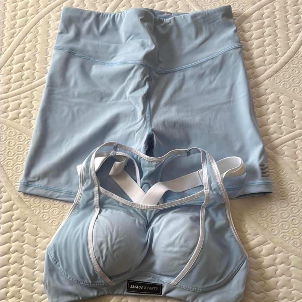Savage X Fenty Light Blue Intimates Set